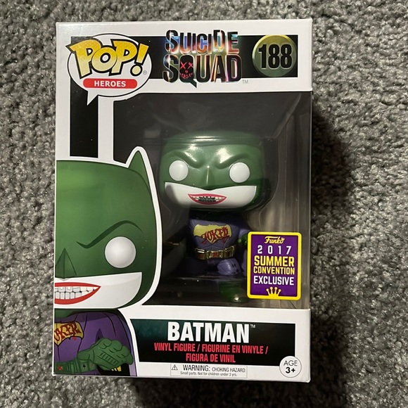 DC comics Suicide Squad Funko Pop 188 Batman (dressed like Joker) Exclusive MIB